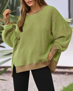 Women's Oversized Striped Sweatshirt