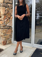 Boat Neck Bowknot Backless Midi Dress