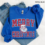 Vintage Distressed Merry Christmas Santa Sweatshirt
