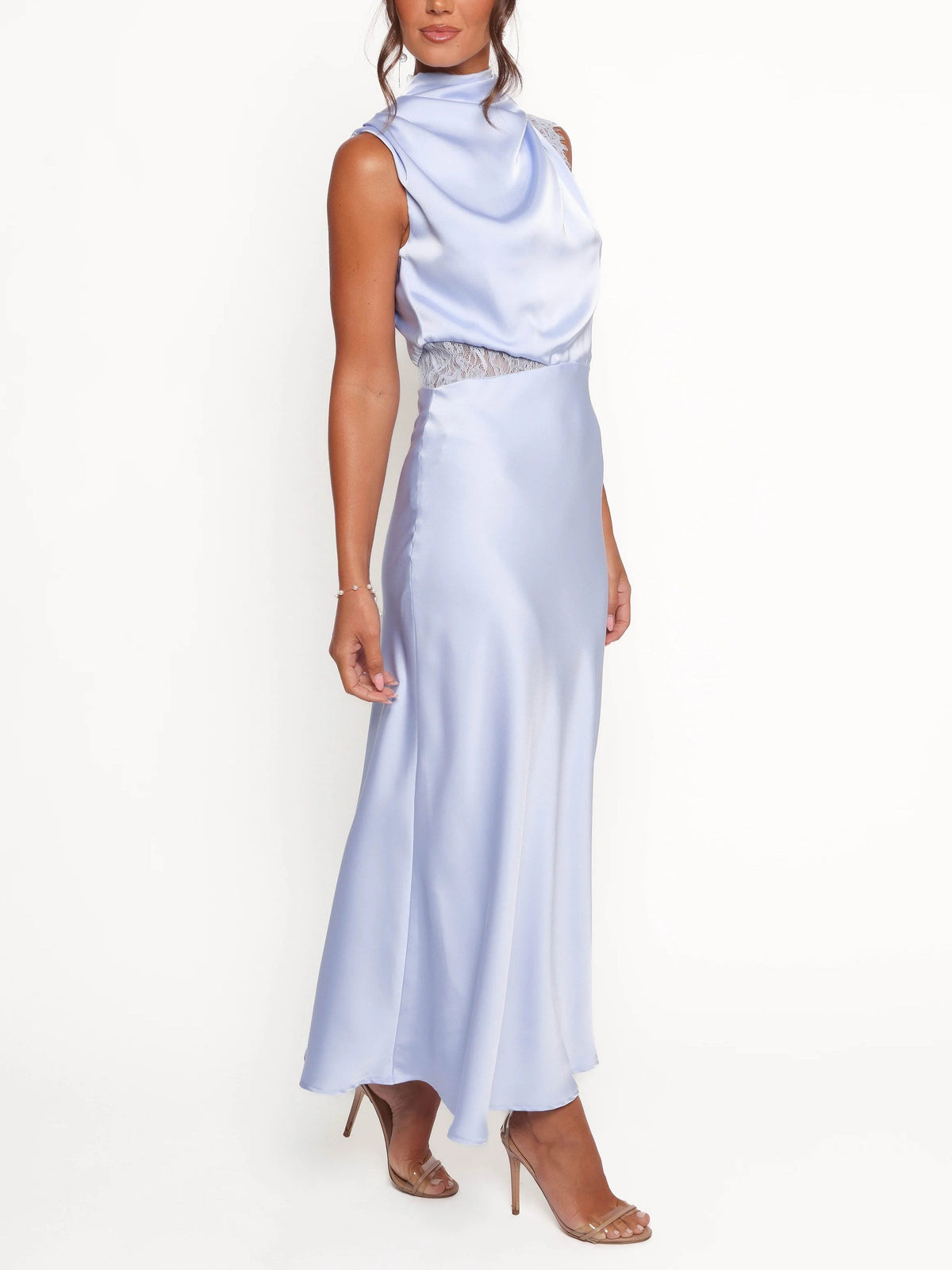 Women's Halter Neck Lace Maxi Dress