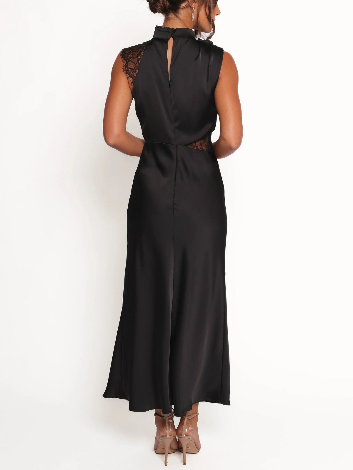 Women's Halter Neck Lace Maxi Dress