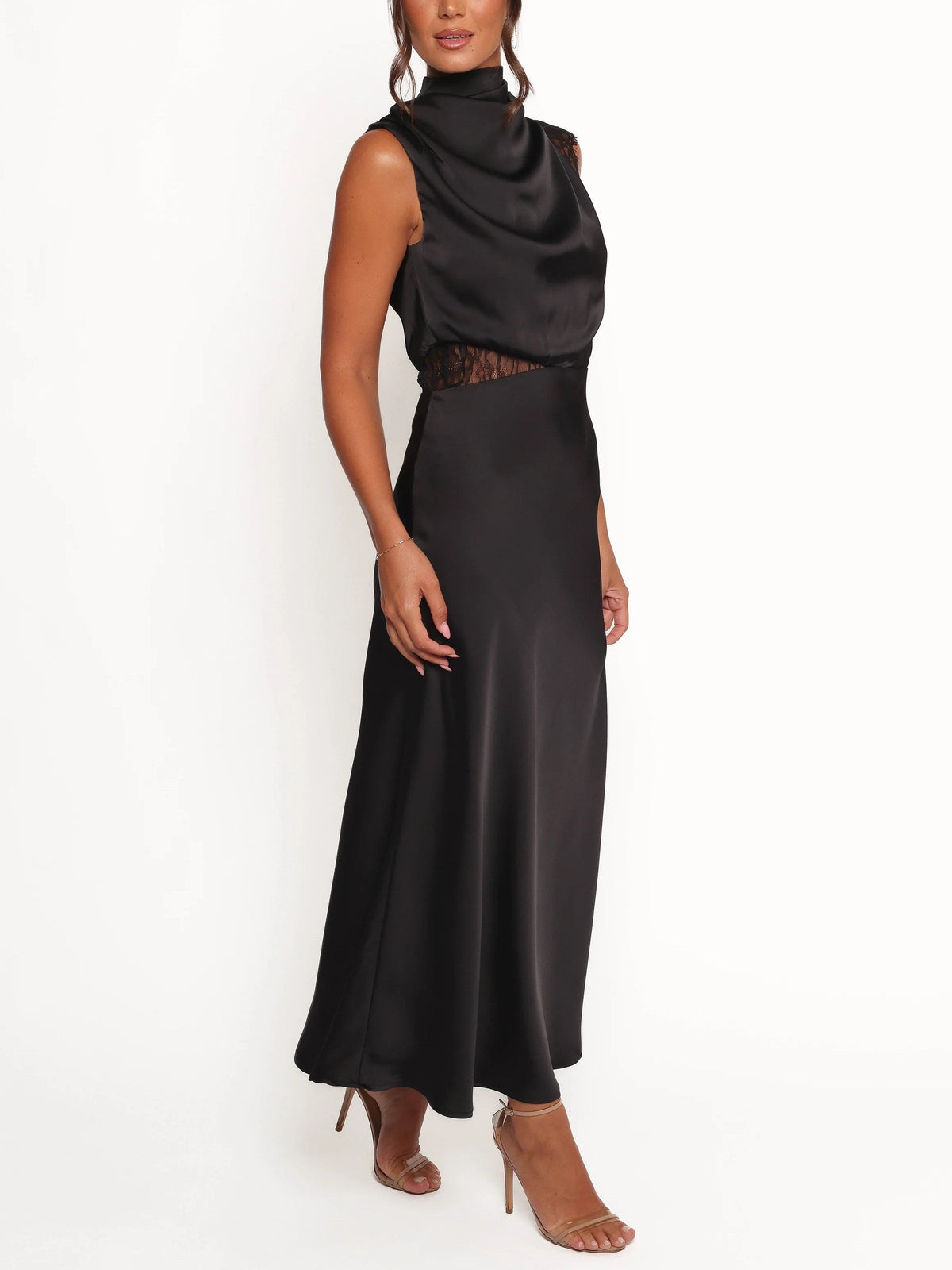 Women's Halter Neck Lace Maxi Dress