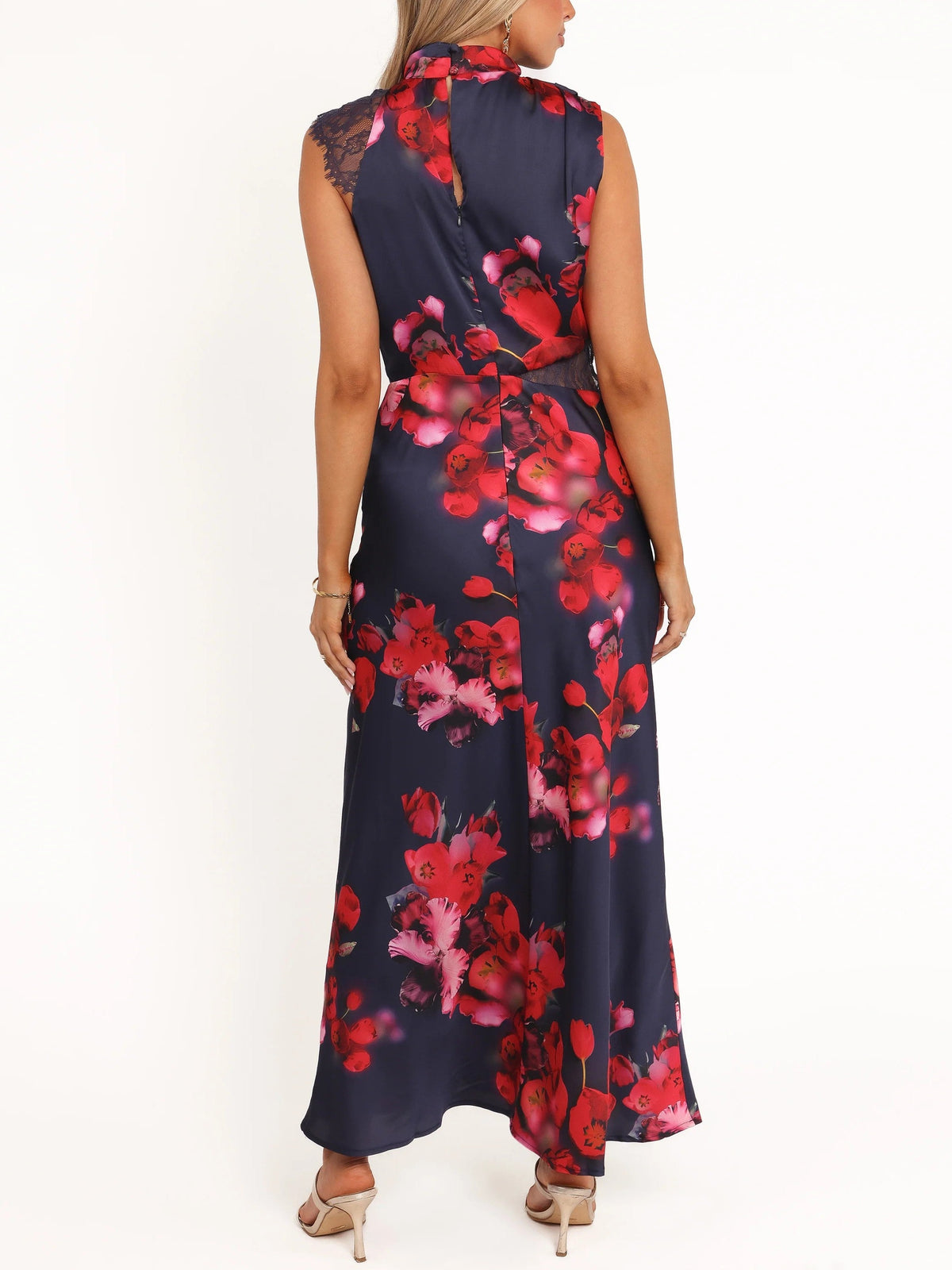 Women's Halter Neck Lace Maxi Dress