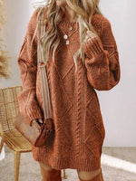 Women's long-sleeved sweater dress