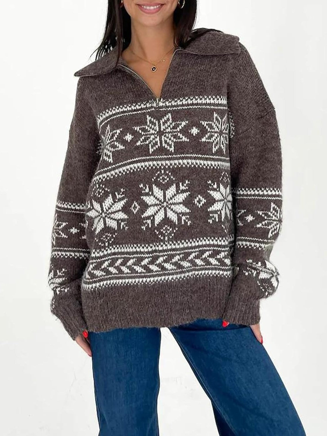 Women's Winter Snowflake Sweater