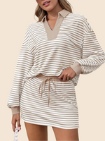 ?Women's Casual Striped Two-Piece Set