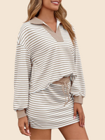 Women's Casual Striped Two-Piece Set