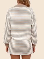 ?Women's Casual Striped Two-Piece Set