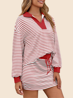 ?Women's Casual Striped Two-Piece Set