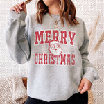 Vintage Distressed Merry Christmas Santa Sweatshirt