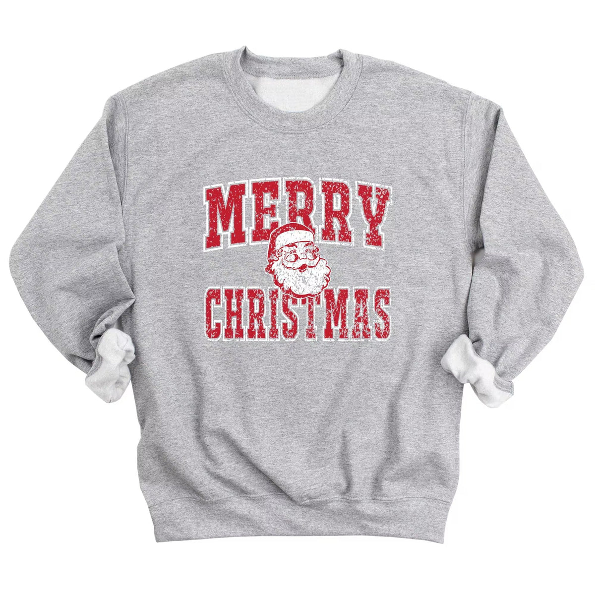 Vintage Distressed Merry Christmas Santa Sweatshirt