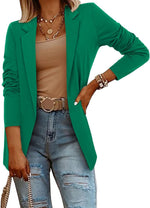 Women's Casual Lightweight Lapel Long Sleeve Blazer Coat