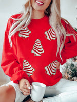 Women's Christmas Sequined Print Sweatshirt