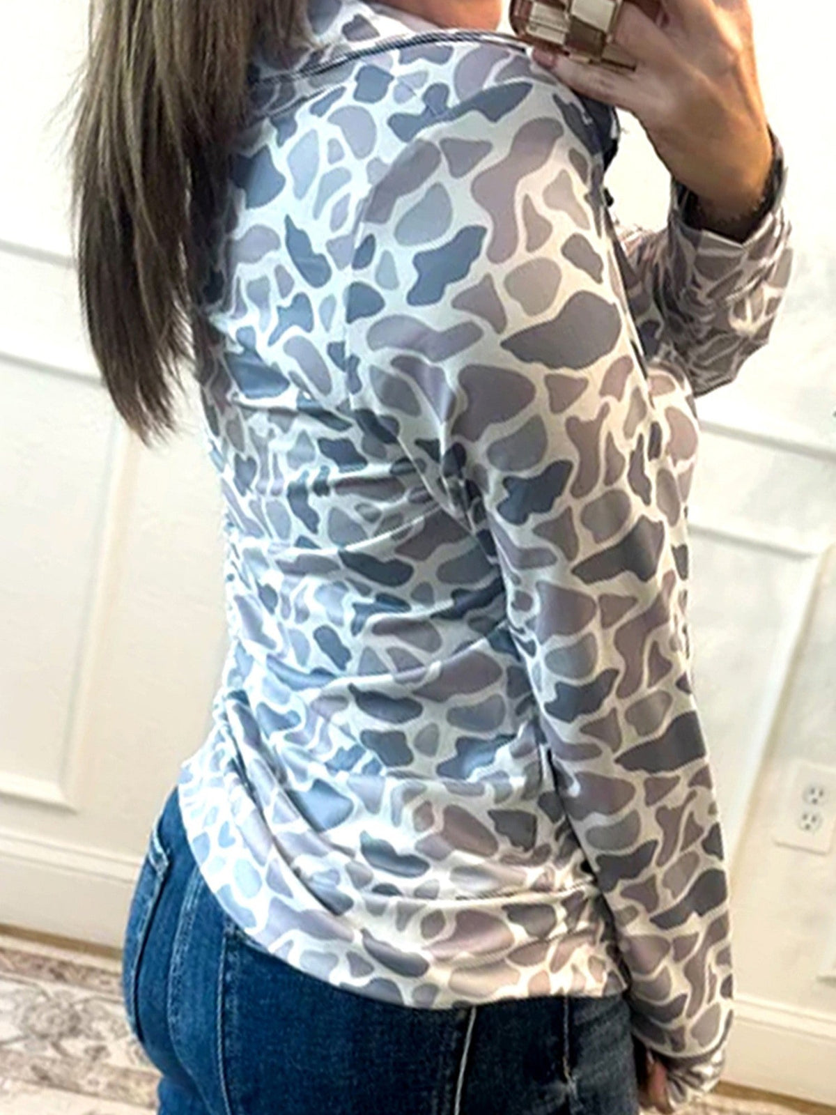 Women's Camo Print Pullover