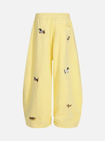 Cute Dachshund Embroidered Baggy Sweatpants