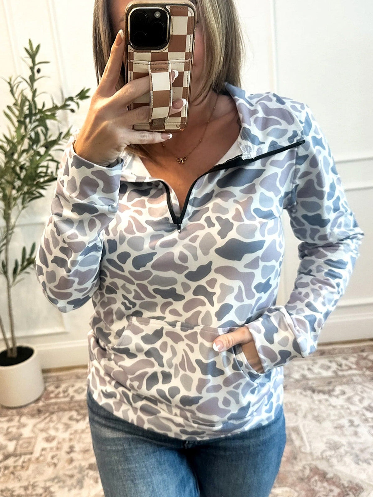 Women's Camo Print Pullover