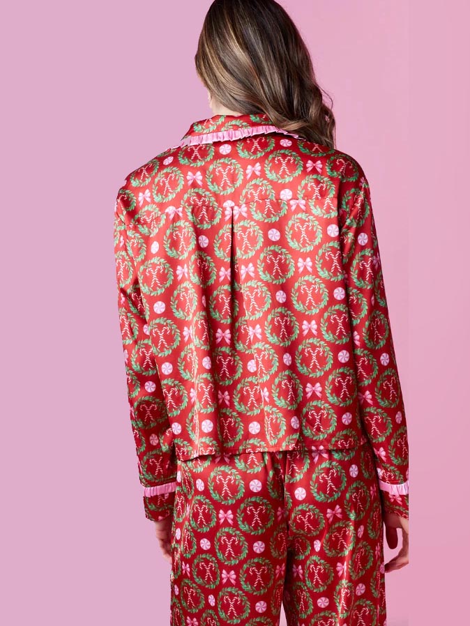Women's Christmas Satin Pajama Set