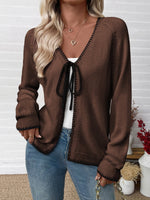 Women's Bow Tie Knit Cardigan