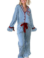 Women's Christmas Striped Pajama Set