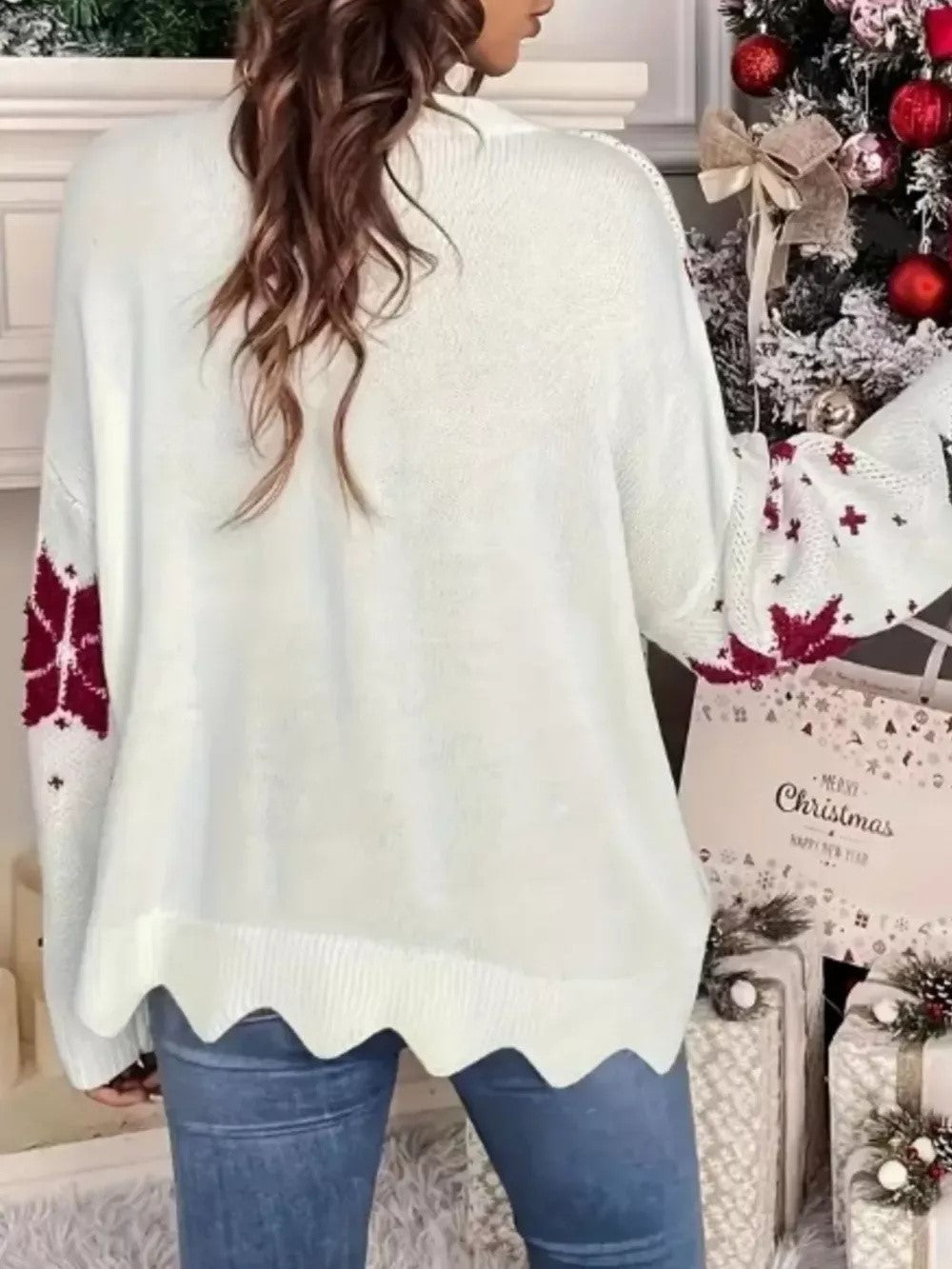 Women's Christmas Tree Snowflake Sweater