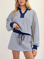 Women's Casual Striped Two-Piece Set