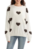Women's Valentine Heart Print Sweater