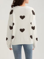 Women's Valentine Heart Print Sweater