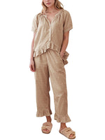 Women's2 Piece Gingham Pajama Set