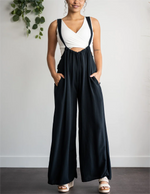Soft Loose Solid Color Wide Leg Jumpsuit