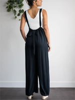 Soft Loose Solid Color Wide Leg Jumpsuit