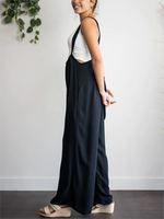 Soft Loose Solid Color Wide Leg Jumpsuit