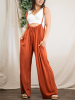 Soft Loose Solid Color Wide Leg Jumpsuit