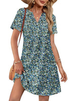 Women's Casual V Neck Vacation Midi Dress With Pockets