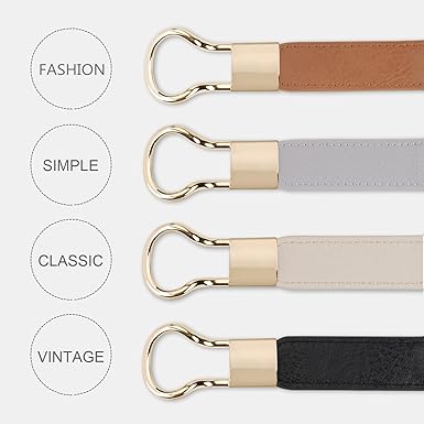 Women’s Skinny Dress Belts: Elastic Retro Waist Belts for Versatile Styling