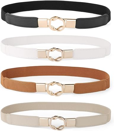 Women’s Skinny Dress Belts: Elastic Retro Waist Belts for Versatile Styling