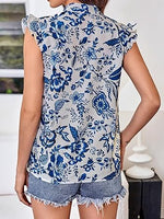 Floerns Women's Striped Cap Sleeve Top - Effortless V-Neck Style for a Polished Look