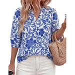 Women's Summer Floral Blouses Dressy Casual Half Sleeve V Neck Going Out Boho Tops Spring Fashion Clothing