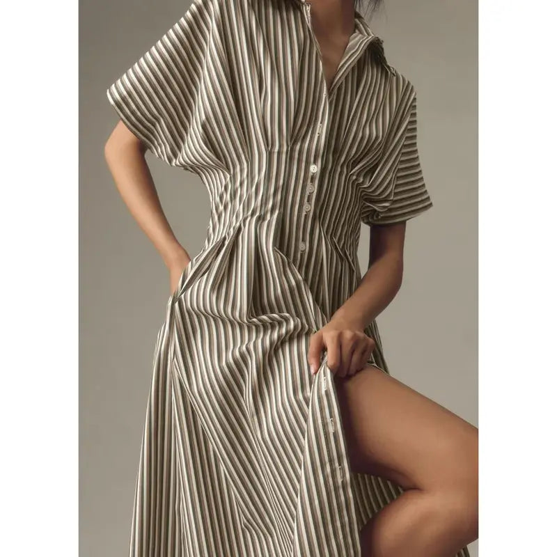 Women’s Summer Striped Shirt Dress