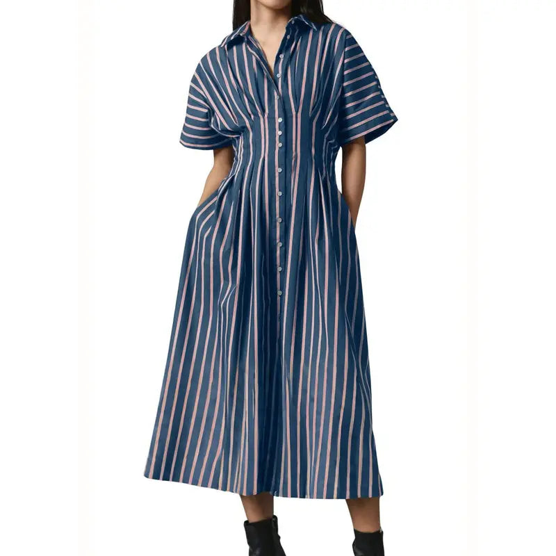 Women’s Summer Striped Shirt Dress