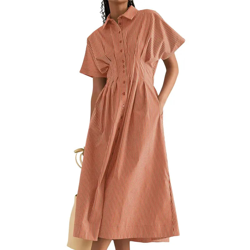 Women’s Summer Striped Shirt Dress