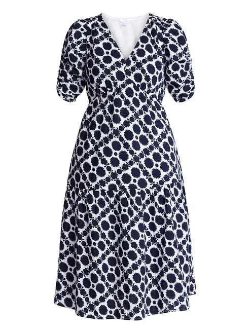 Women's Casual Flowy Grace V-Neck Dress