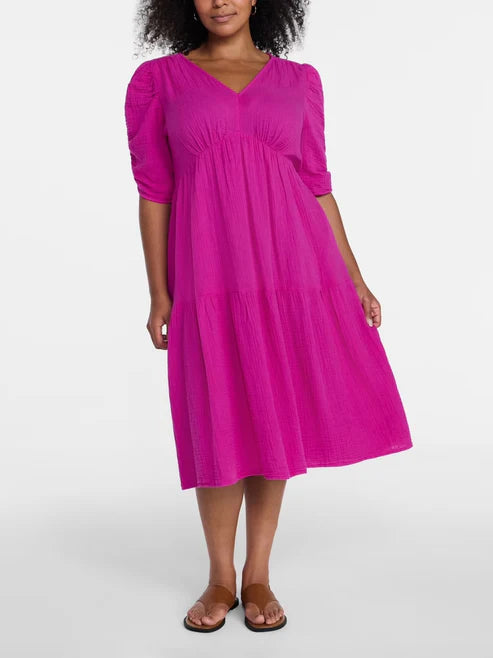 Women's Casual Flowy Grace V-Neck Dress