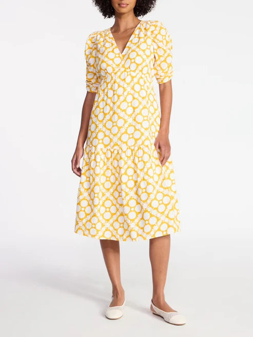 Women's Casual Flowy Grace V-Neck Dress