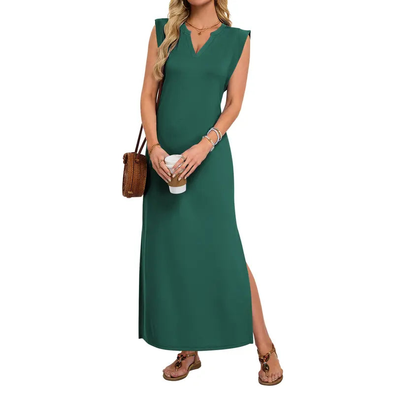 Summer Dresses for Women 2026 Wrink Free Beach Vacation Dress Sundresses Ladies Tropical Pockets Maxi Dress