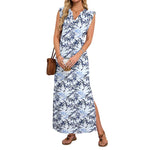Summer Dresses for Women 2026 Wrink Free Beach Vacation Dress Sundresses Ladies Tropical Pockets Maxi Dress