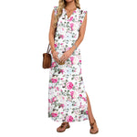 Summer Dresses for Women 2026 Wrink Free Beach Vacation Dress Sundresses Ladies Tropical Pockets Maxi Dress