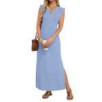 Summer Dresses for Women 2026 Wrink Free Beach Vacation Dress Sundresses Ladies Tropical Pockets Maxi Dress