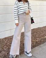Supgoreou Women's Wide Leg Jeans: High Waisted Trendy Flare for Effortless Chic