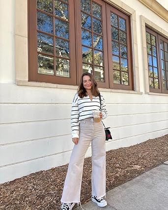 Supgoreou Women's Wide Leg Jeans: High Waisted Trendy Flare for Effortless Chic