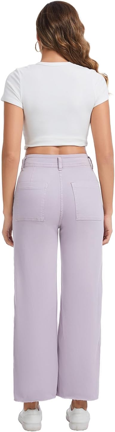 Supgoreou Women's Wide Leg Jeans: High Waisted Trendy Flare for Effortless Chic